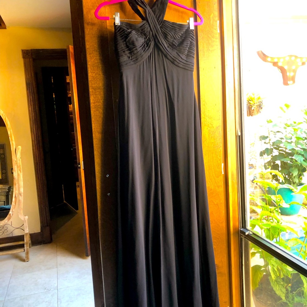 Formal black chiffon maxi dress …size 4.